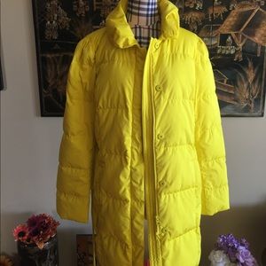 Ann Taylor Loft bright yellow Bubble Coat size L